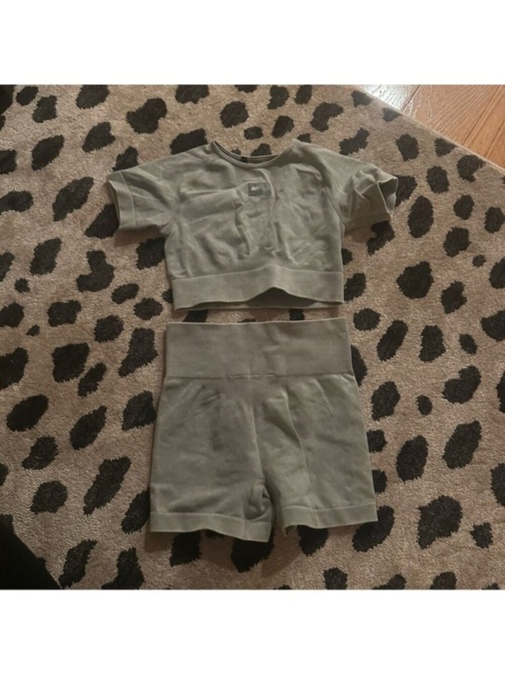 Grey Bo+Tee Two-Piece Lounge Set